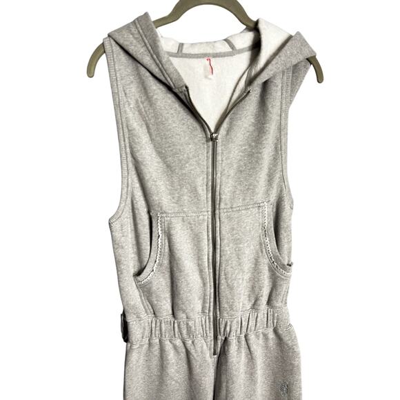 NEW Free People FP Movement Set Go Onesie XS Gray Sweatsuit Barrel One Piece - Picture 6 of 11